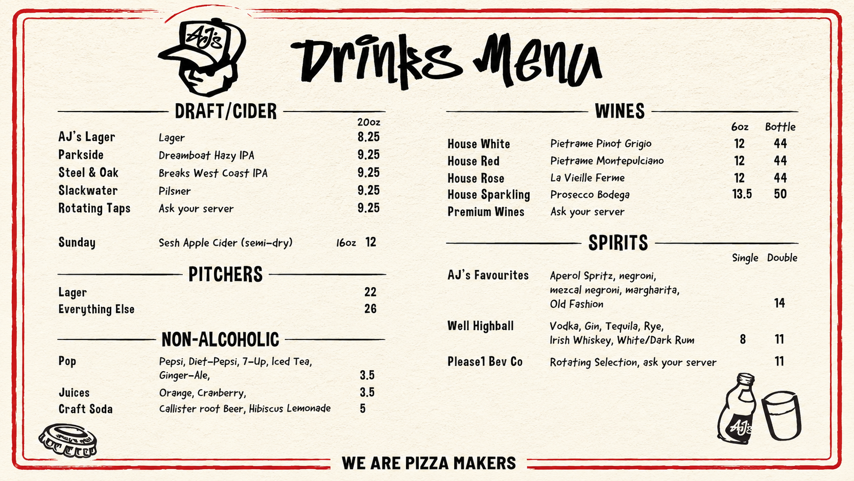 Drinks Menu Page 2