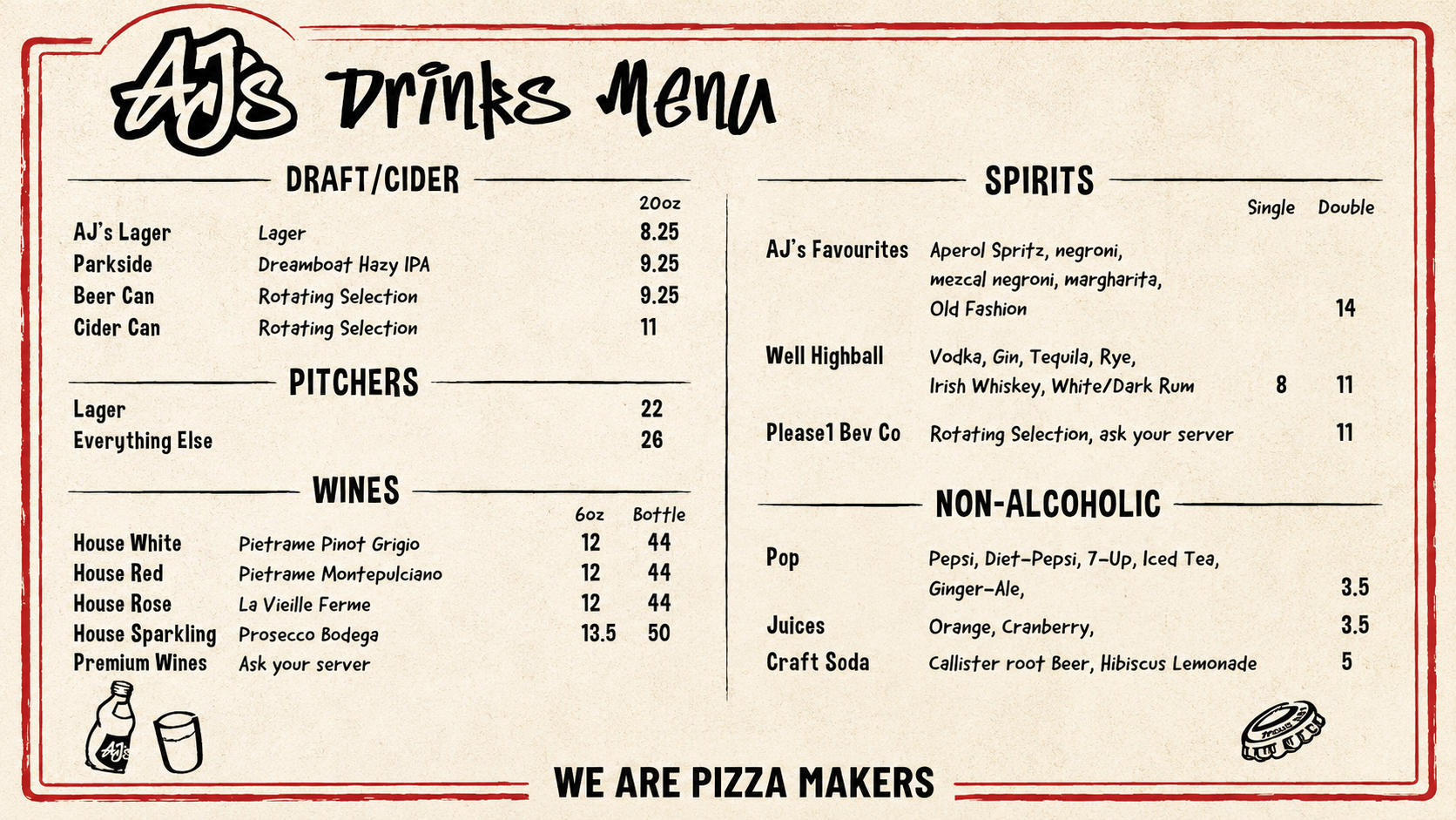 Drinks Menu Page 3